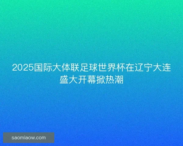 2025国际大体联足球世界杯在辽宁大连盛大开幕掀热潮
